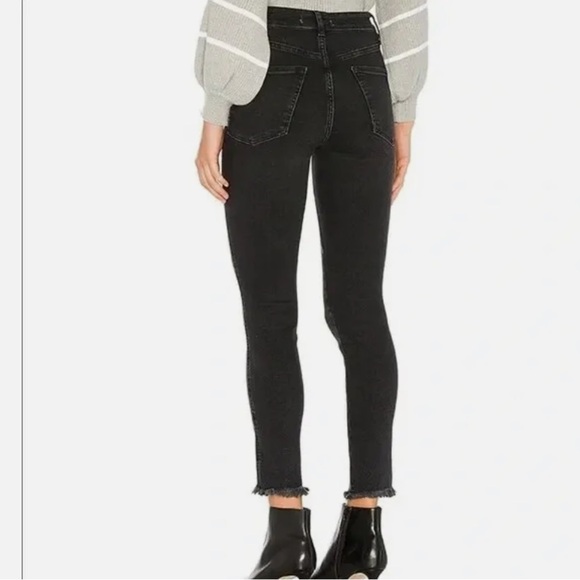 NWT Free People We the Free Raw Hem High-Rise Jegging Washed Black Denim Jeans - Picture 11 of 11